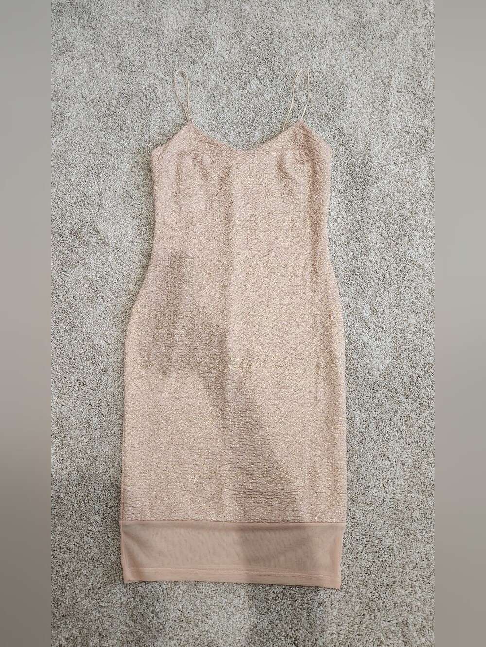 Rose & Gold Shimmer River Island Dress